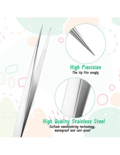 Juego de Pinzas de Precisión DragonflyDreams 4 Piezas Acero Inoxidable 2