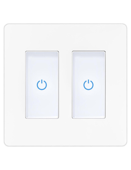 Interruptor Inteligente Milfra Touch 2 Gang WiFi Blanco