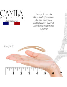Pin de Cabello Francés Camila Paris CP3096 Beige 8.89 cm 2