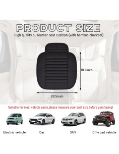 Cubierta de Asiento Frontal Sylvil PU Negro Universal 52.1x48cm 2