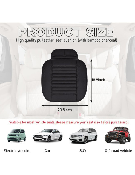 Cubierta de Asiento Frontal Sylvil PU Negro Universal 52.1x48cm