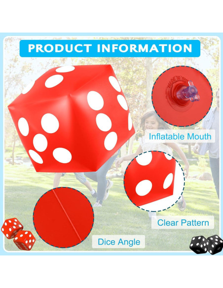Juego de Dados Inflables Gigantes SAYAYA 3 Piezas 32 cm