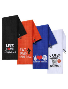 Set de 4 Toallas de Baloncesto VitalCozy 40x60 cm Microfibra