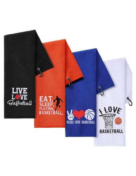 Set de 4 Toallas de Baloncesto VitalCozy 40x60 cm Microfibra
