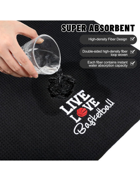 Set de 4 Toallas de Baloncesto VitalCozy 40x60 cm Microfibra