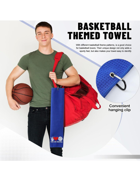 Set de 4 Toallas de Baloncesto VitalCozy 40x60 cm Microfibra