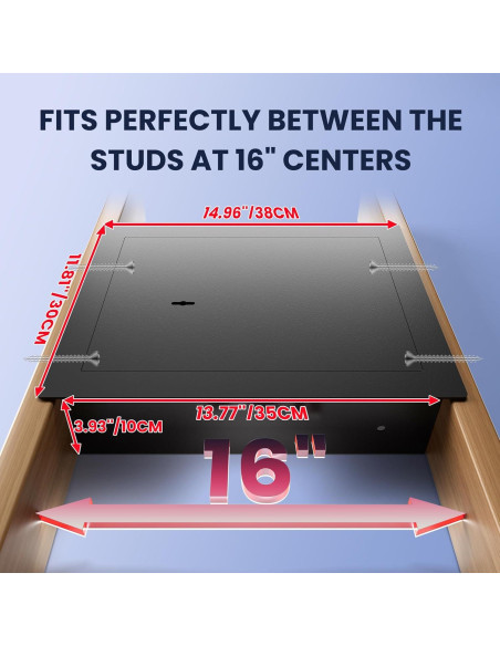 Caja Fuerte Oculta de Pared KornerBatl 40.64 cm Antirrobo