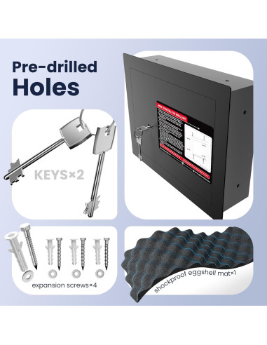 Caja Fuerte Oculta de Pared KornerBatl 40.64 cm Antirrobo