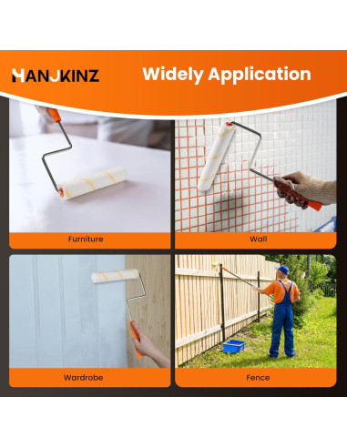 Kit de 10 Cubiertas de Rodillo de Pintura Microfibra 6"