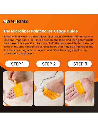 Kit de 10 Cubiertas de Rodillo de Pintura Microfibra 6"