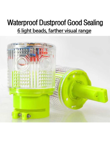 Luz de Advertencia Estroboscópica Solar LEDHOLYT IP65 Blanca