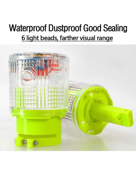 Luz de Advertencia Estroboscópica Solar LEDHOLYT IP65 Blanca