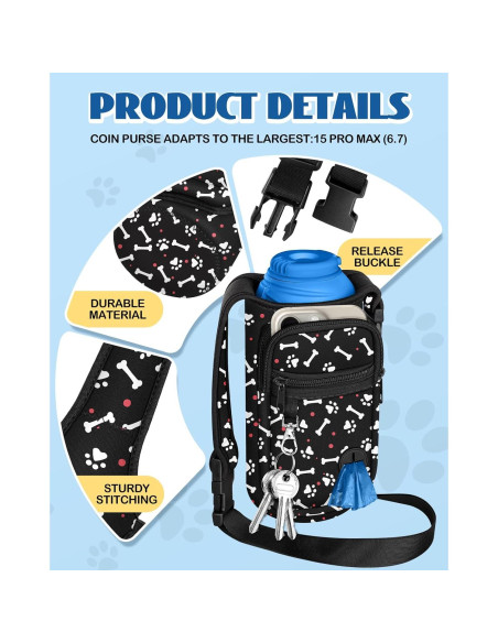 Bolsa Portátil para Botella de Agua Toykee 0.8L con Bolsillo