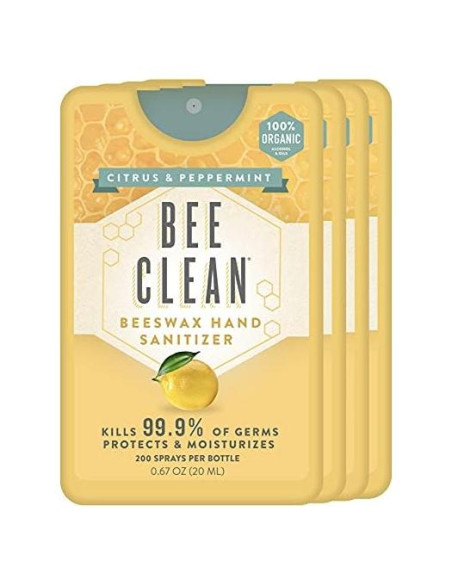 Desinfectante de Manos Orgánico Bee Clean Menta Cítrica 4 Unidades