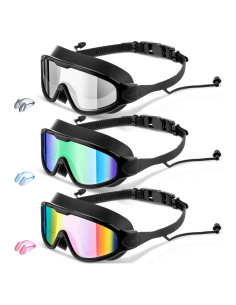 Gafas de Natación Konohan Adultos Antivaho 3 Piezas UV