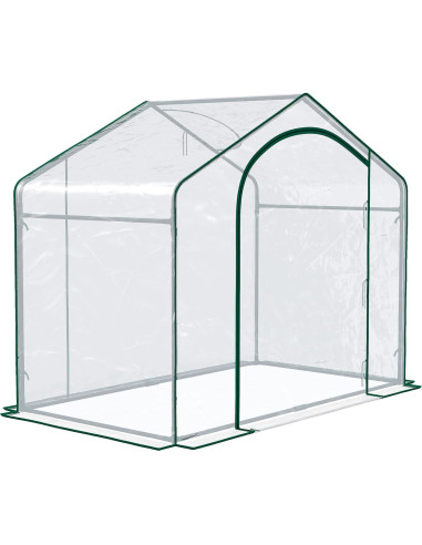 Invernadero Portátil Outsunny 1.83x0.99 m con Puerta Cremallera
