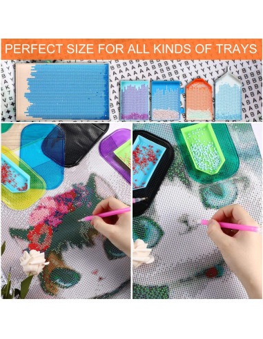 Blulu 6 Piezas Almohadillas Antideslizantes para Pintura de Diamante
