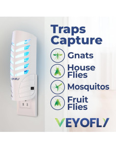 Trampa para Moscas de Fruta VEYOFLY VF02 Interior 1 Dispositivo + 3 Recargas 2