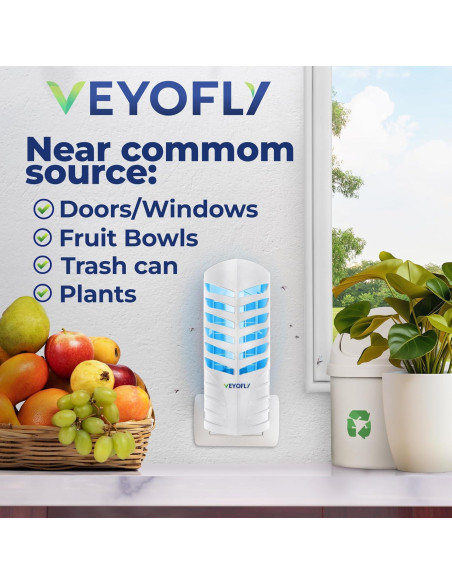 Trampa para Moscas de Fruta VEYOFLY VF02 Interior 1 Dispositivo + 3 Recargas