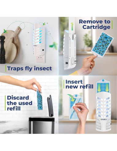 Trampa para Moscas de Fruta VEYOFLY VF02 Interior 1 Dispositivo + 3 Recargas