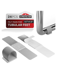X-Protector 24 PCS Protectores de Piso para Sillas Tubulares Gris