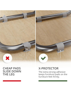 X-Protector 24 PCS Protectores de Piso para Sillas Tubulares Gris 2