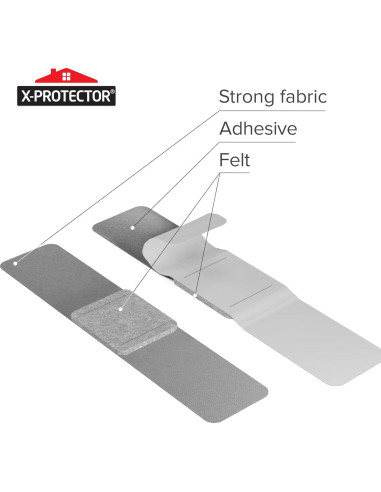 X-Protector 24 PCS Protectores de Piso para Sillas Tubulares Gris