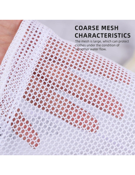 Bolsa de Lavandería MIKIWELL Grande Malla Resistente Blanca Bolsa de Lavandería MIKIWELL Grande Malla Resistente Blanca