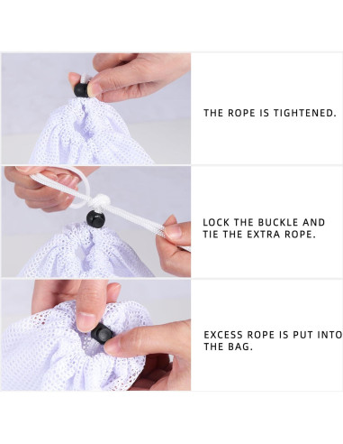 Bolsa de Lavandería MIKIWELL Grande Malla Resistente Blanca