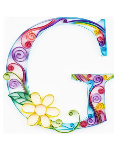 Kit de Quilling de Papel Uniquilling para Adultos - Letras 20x25cm 2