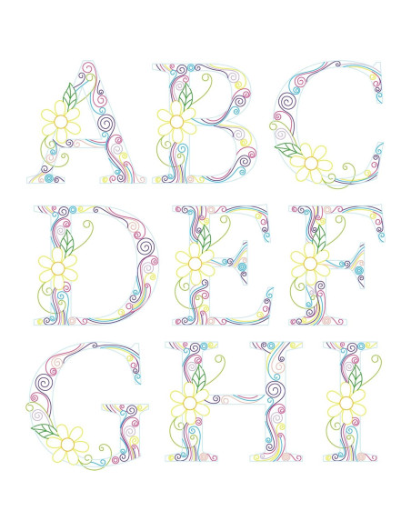 Kit de Quilling de Papel Uniquilling para Adultos - Letras 20x25cm