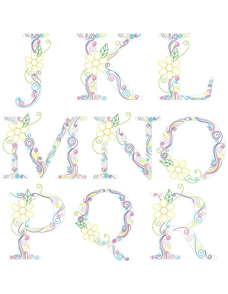 Kit de Quilling de Papel Uniquilling para Adultos - Letras 20x25cm