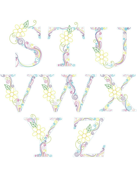 Kit de Quilling de Papel Uniquilling para Adultos - Letras 20x25cm