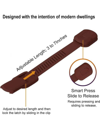 Candados de Seguridad para Niños 8 Piezas Marrón 3M