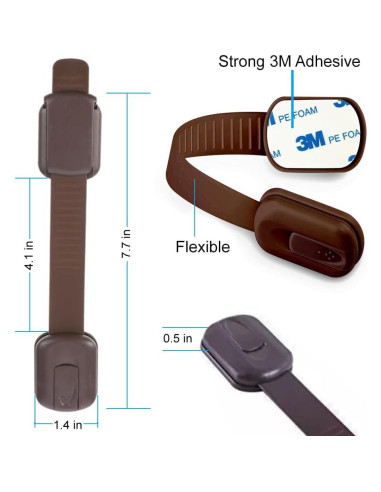 Candados de Seguridad para Niños 8 Piezas Marrón 3M