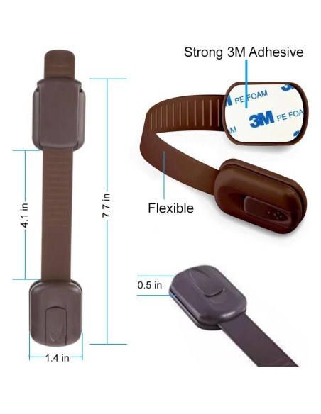 Candados de Seguridad para Niños 8 Piezas Marrón 3M