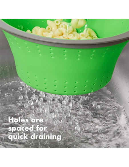 Colador Plegable de Silicona OXO Good Grips 1.89L Verde Colador Plegable de Silicona OXO Good Grips 1.89L Verde