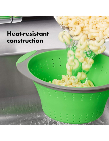 Colador Plegable de Silicona OXO Good Grips 1.89L Verde Colador Plegable de Silicona OXO Good Grips 1.89L Verde