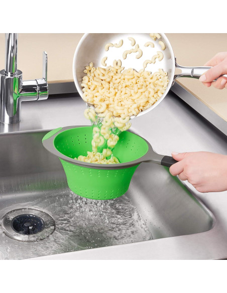 Colador Plegable de Silicona OXO Good Grips 1.89L Verde Colador Plegable de Silicona OXO Good Grips 1.89L Verde