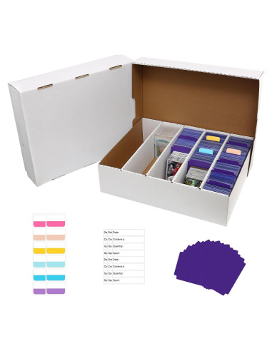 Caja de Almacenamiento de Tarjetas EBOAUSI 3950 Cartas 5 Compartimentos