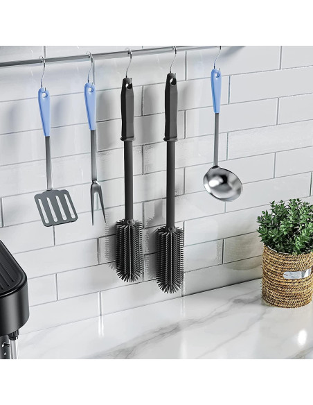 Cepillo Limpiador de Botellas de Silicona SUPPHOUS 2 Piezas