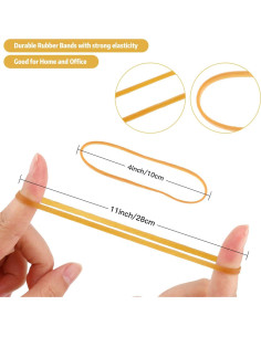 Chinco 100 Piezas Bandas de Goma Elástica 4 x 0.3 cm Amarillas 2