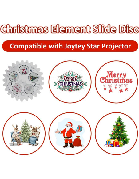 Discos Proyector de Estrellas Joytey - Navidad 5 Patrones