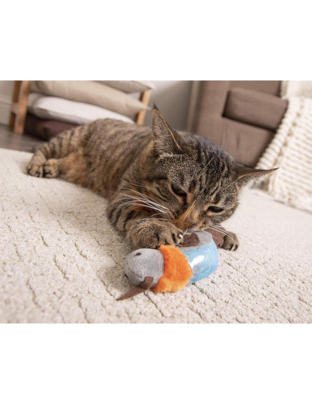 Juguete Electrónico para Gatos Petlinks Flutter Singer - Gris/Azul