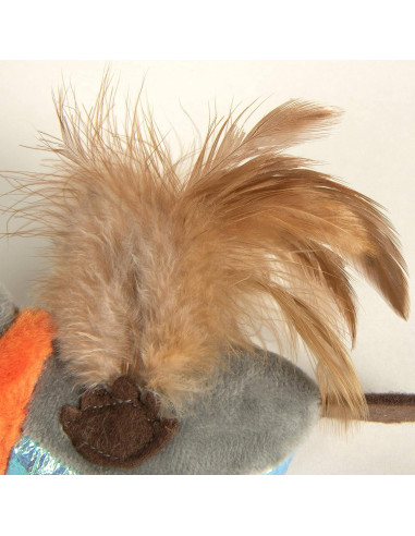 Juguete Electrónico para Gatos Petlinks Flutter Singer - Gris/Azul