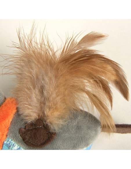 Juguete Electrónico para Gatos Petlinks Flutter Singer - Gris/Azul