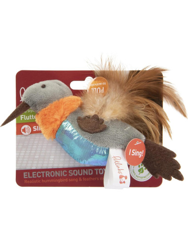 Juguete Electrónico para Gatos Petlinks Flutter Singer - Gris/Azul