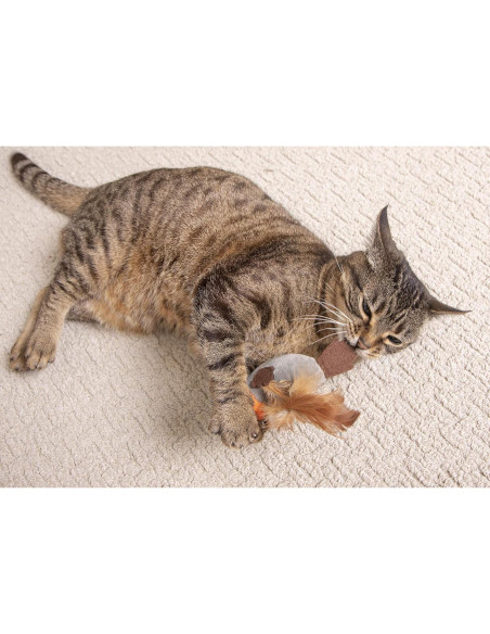 Juguete Electrónico para Gatos Petlinks Flutter Singer - Gris/Azul