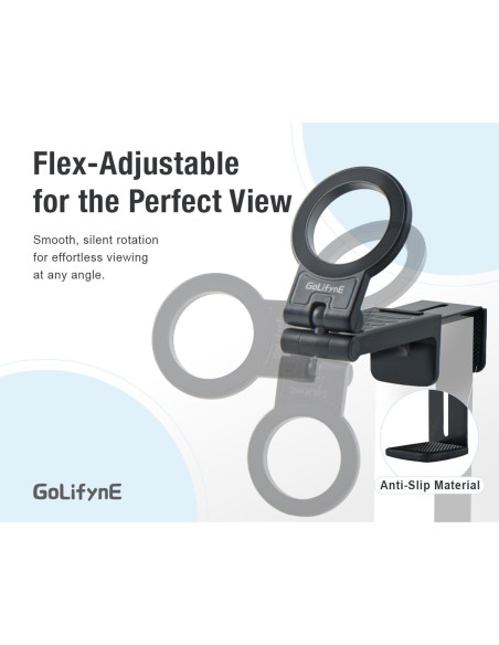 Soporte Magnético para Teléfono Let's Go Life, Negro, 10.4x7.1cm