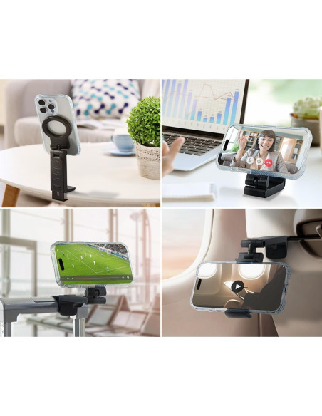 Soporte Magnético para Teléfono Let's Go Life, Negro, 10.4x7.1cm